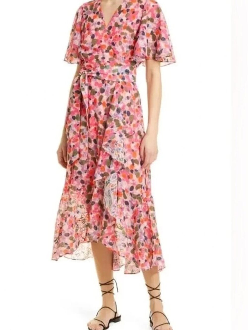 Tanya Taylor Blaire Pink Midi Dress Size 2 (fits size 6)